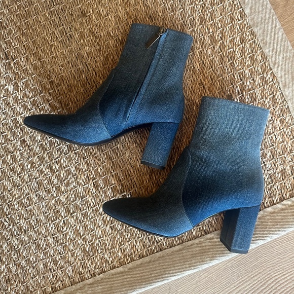 Saint Laurent Denim Booties - Picture 1 of 7